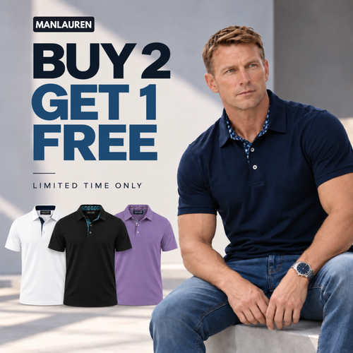 3-Pack Manlauren® Men Polo Shirts Short Sleeve